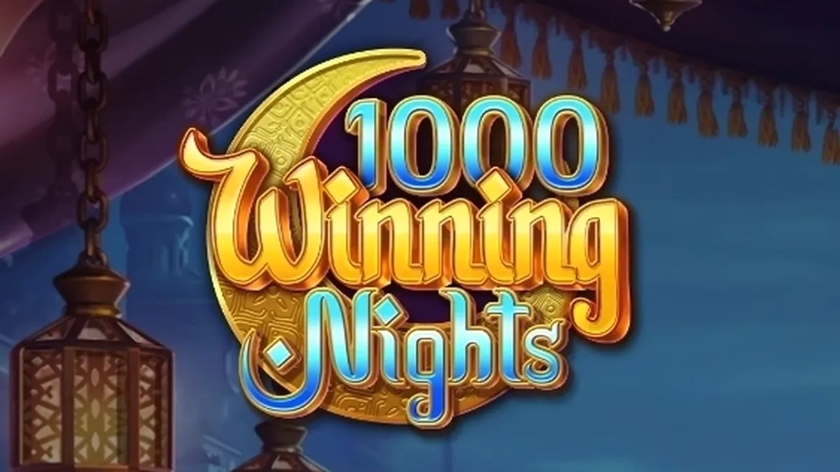 Interface visual do slot 1000 Winning Nights com design noturno